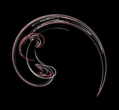 Dijital fraktal resimlerinden birinin resmi