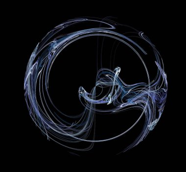 Dijital fraktal resimlerinden birinin resmi