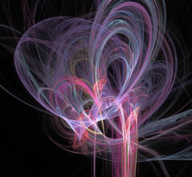 Dijital fraktal resimlerinden birinin resmi