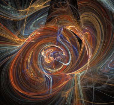 Dijital fraktal resimlerinden birinin resmi