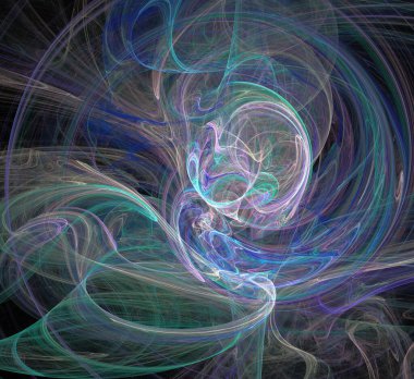 Dijital fraktal resimlerinden birinin resmi