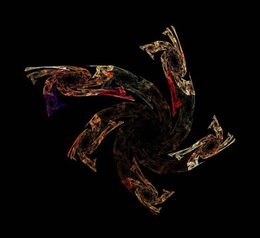 Dijital fraktal resimlerinden birinin resmi