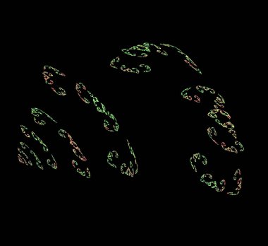 Dijital fraktal resimlerinden birinin resmi