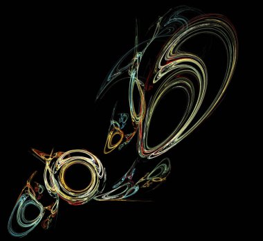 Dijital fraktal resimlerinden birinin resmi