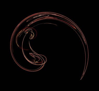 Dijital fraktal resimlerinden birinin resmi