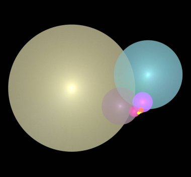 Dijital fraktal resimlerinden birinin resmi