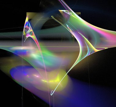 Dijital fraktal resimlerinden birinin resmi