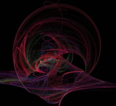 Dijital fraktal resimlerinden birinin resmi