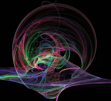 Dijital fraktal resimlerinden birinin resmi