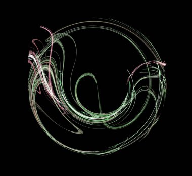 Dijital fraktal resimlerinden birinin resmi