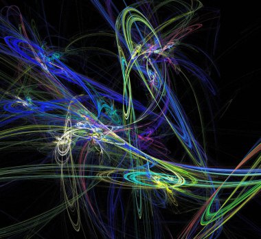 Dijital fraktal resimlerinden birinin resmi