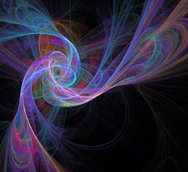 Dijital fraktal resimlerinden birinin resmi