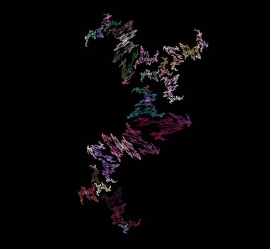 Dijital fraktal resimlerinden birinin resmi