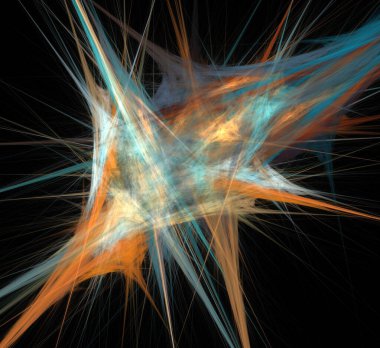 Dijital fraktal resimlerinden birinin resmi