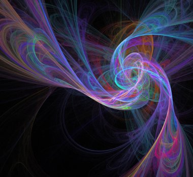 Dijital fraktal resimlerinden birinin resmi