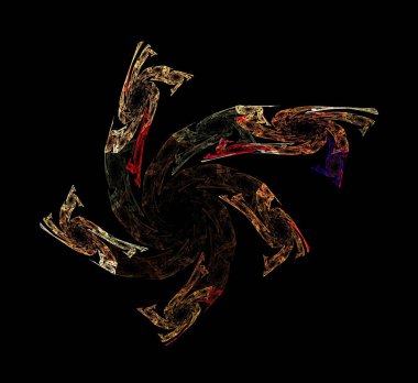 Dijital fraktal resimlerinden birinin resmi