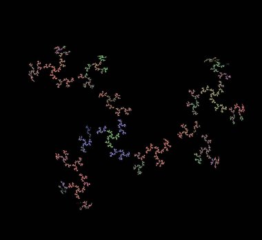 Dijital fraktal resimlerinden birinin resmi
