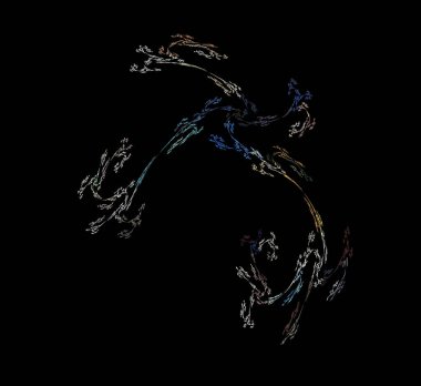 Dijital fraktal resimlerinden birinin resmi