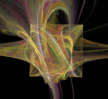 Dijital fraktal resimlerinden birinin resmi