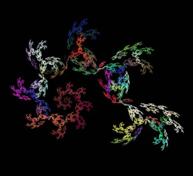 Dijital fraktal resimlerinden birinin resmi