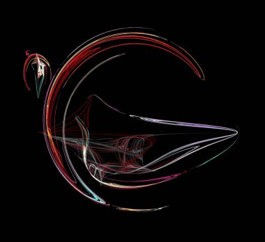 Dijital fraktal resimlerinden birinin resmi