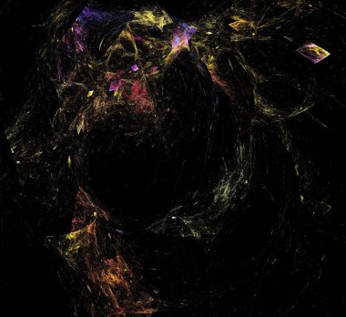 Dijital fraktal resimlerinden birinin resmi