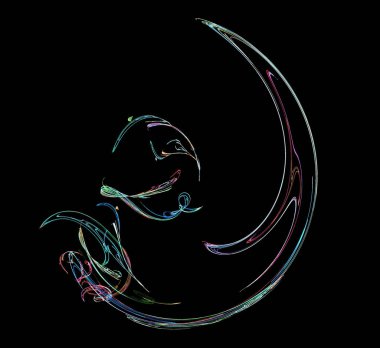 Dijital fraktal resimlerinden birinin resmi