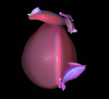 Dijital fraktal resimlerinden birinin resmi