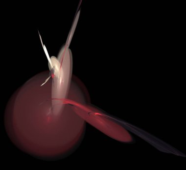 Dijital fraktal resimlerinden birinin resmi