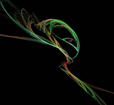 Dijital fraktal resimlerinden birinin resmi