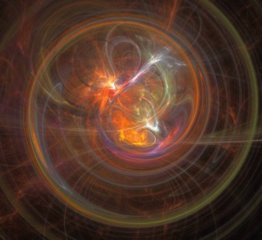 Dijital fraktal resimlerinden birinin resmi