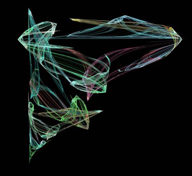 Dijital fraktal resimlerinden birinin resmi