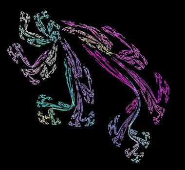 Dijital fraktal resimlerinden birinin resmi