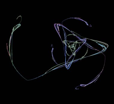 Dijital fraktal resimlerinden birinin resmi