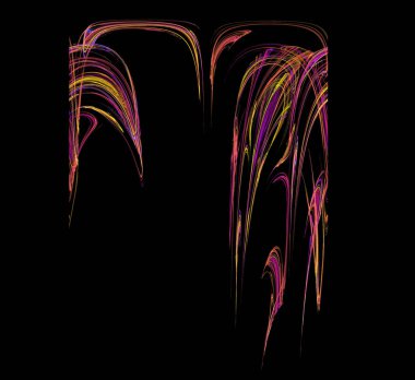 Dijital fraktal resimlerinden birinin resmi