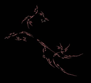 Dijital fraktal resimlerinden birinin resmi