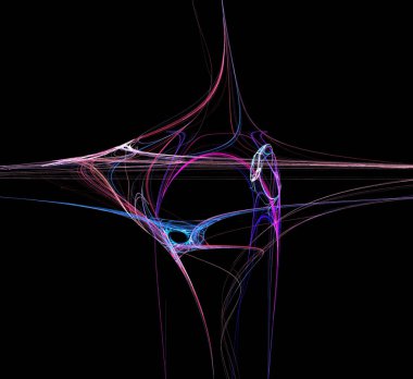 Dijital fraktal resimlerinden birinin resmi