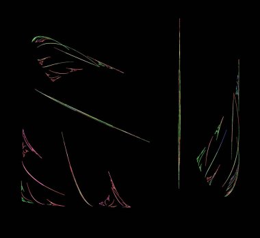 Dijital fraktal resimlerinden birinin resmi