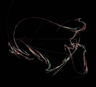 Dijital fraktal resimlerinden birinin resmi