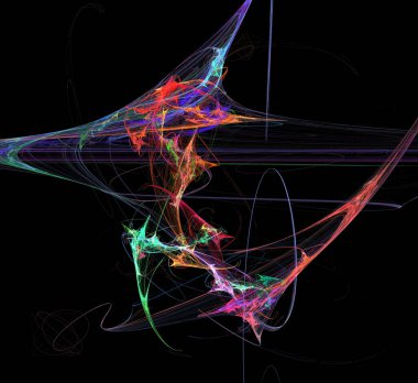 Dijital fraktal resimlerinden birinin resmi