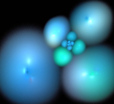 Dijital fraktal resimlerinden birinin resmi