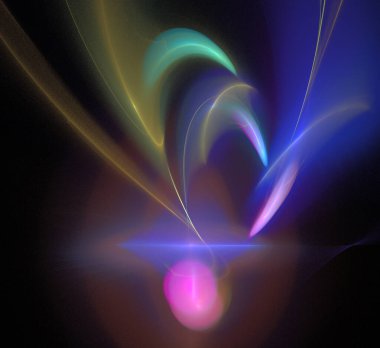 Dijital fraktal resimlerinden birinin resmi