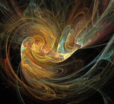 Dijital fraktal resimlerinden birinin resmi