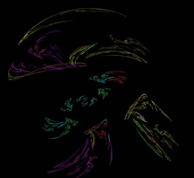 Dijital fraktal resimlerinden birinin resmi