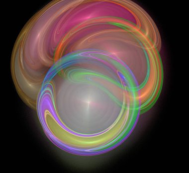 Dijital fraktal resimlerinden birinin resmi