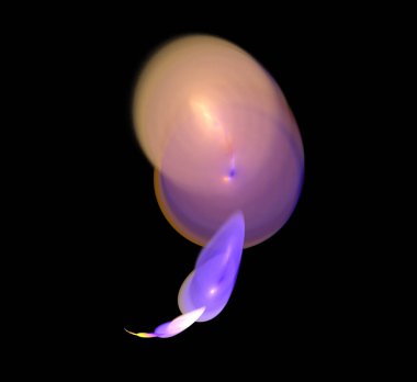 Dijital fraktal resimlerinden birinin resmi