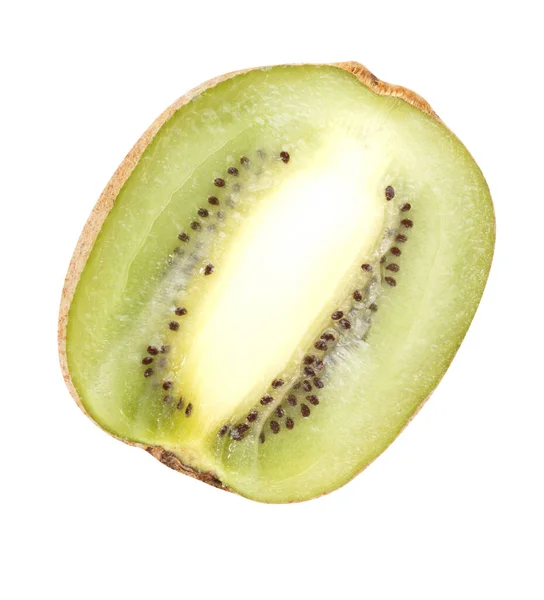 Kiwi Crudo Isolato Bianco — Foto Stock