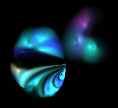 Dijital fraktal resimlerinden birinin resmi