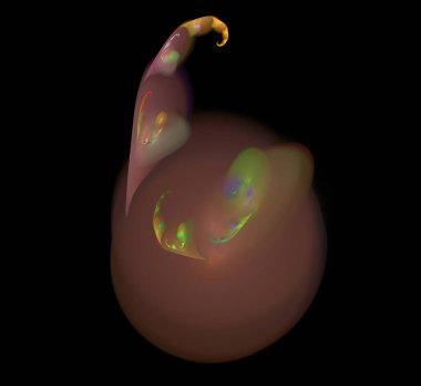 Dijital fraktal resimlerinden birinin resmi