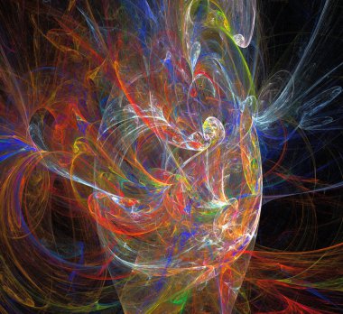 Dijital fraktal resimlerinden birinin resmi